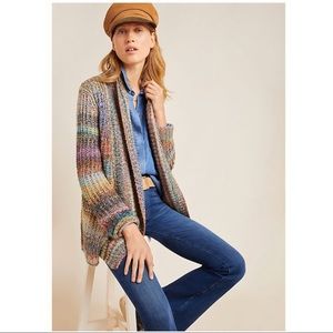 NWT Anthropologie rainbow stitched cardigan